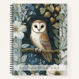 Create Your Own Golden Owl Floral Botanical Notizbuch