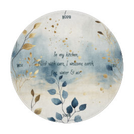 Create Your Own Golden Summer Leaves Minimalist Schneidebrett