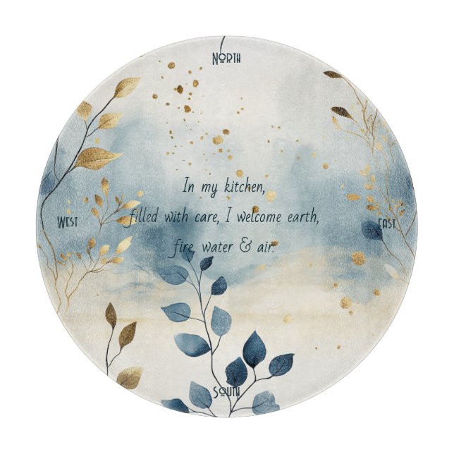 Create Your Own Golden Summer Leaves Minimalist Schneidebrett (Vorderseite)