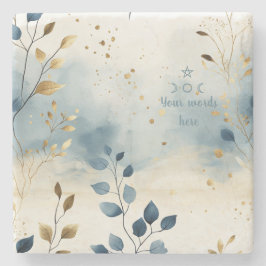 Create Your Own Golden Summer Leaves Minimilist Steinuntersetzer