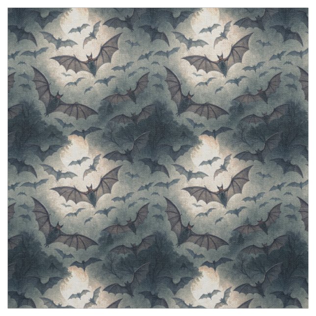 Create Your Own Gothic Bats Moonlight Stoff (Muster)