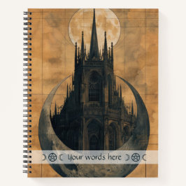 Create Your Own Gothic Moon Castle Lunar Notizbuch