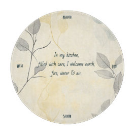 Create Your Own Gray Yellow Floral Minimalist Schneidebrett