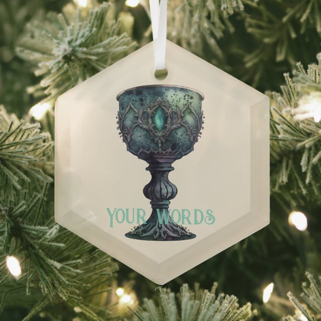 Create Your Own Green Gothic Chalice Ornament Aus Glas (Insitu)