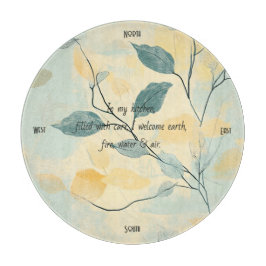 Create Your Own Green & Yellow Floral Minimalist Schneidebrett