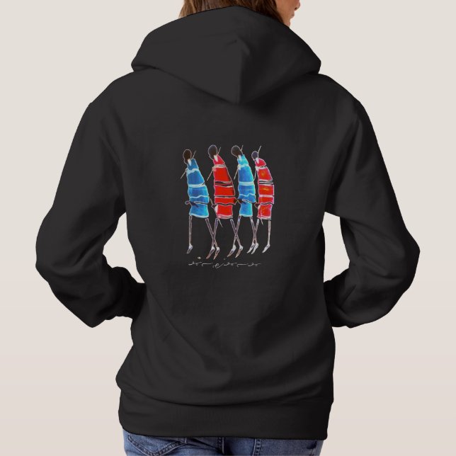 create your own: Happy People Maasai Warriors Walk Hoodie (Rückseite)