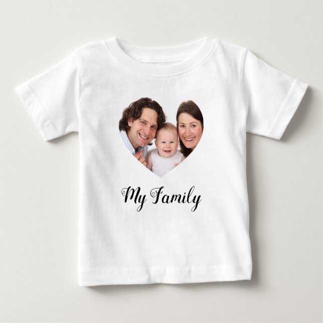 Create Your Own I love My family Valentine's Day Baby T-shirt (Vorderseite)