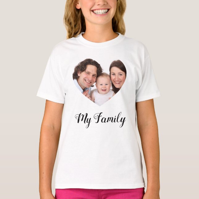 Create Your Own I love My family Valentine's Day T-Shirt (Vorderseite)
