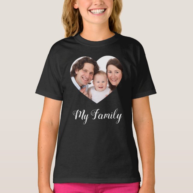 Create Your Own I love My family Valentine's Day T-Shirt (Vorderseite)