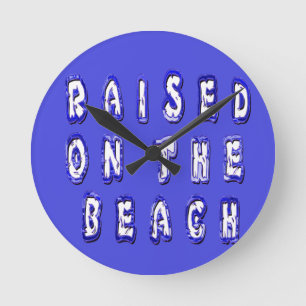 Create Your Own Inspirational Beach Life Runde Wanduhr