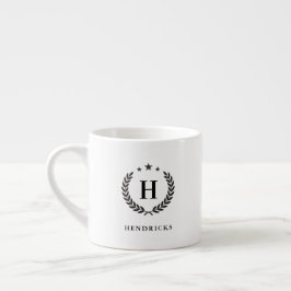 Create Your Own Intel Monogram With Laurel wreaths Espressotasse