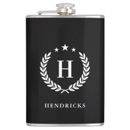 Create Your Own Intel Monogram With Laurel wreaths Flachmann