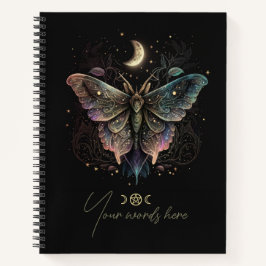 Create Your Own Iridescent Celestial Lunar Moth Notizbuch