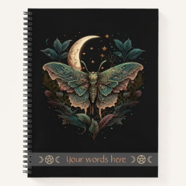 Create Your Own Iridescent Celestial Moth Floral Notizbuch