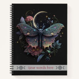 Create Your Own Iridescent Celestial Peony Moth Notizbuch