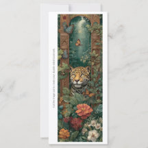 Create Your Own Jungle Cheetah Bookmark Card