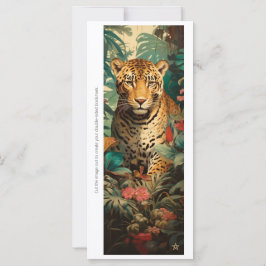 Create Your Own Jungle Cheetah Flora Bookmark Card