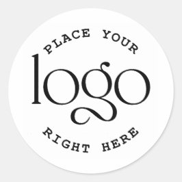 Create Your Own Logo Custom Business Modern White Runder Aufkleber