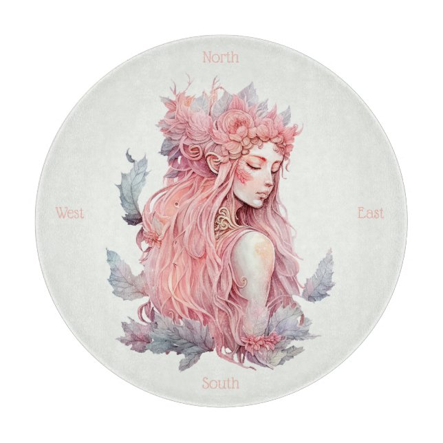 Create Your Own Lunar Love Magic Goddess Schneidebrett (Vorderseite)