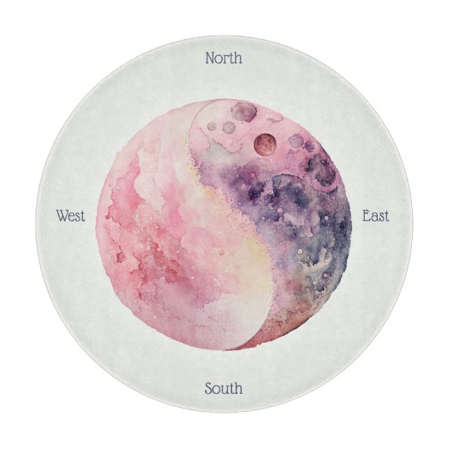 Create Your Own Lunar Love Magic Pink Moon Schneidebrett (Vorderseite)