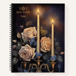 Create Your Own Magical Candles Roses Floral Notizbuch