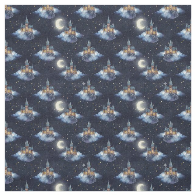 Create Your Own Magical Crescent Moon Castle Stoff (Muster)