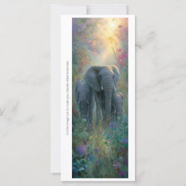 Create Your Own Meadow Elephants Bookmark Card
