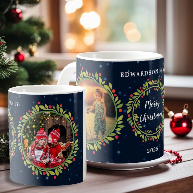 Create your own Merry Christmas family photo Kaffeetasse (Create your own Merry Christmas family photo Coffee Mug.)