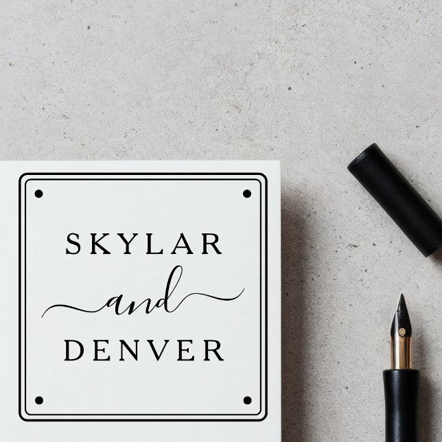 Create Your Own Minimalist Script Couple's Name  Permastempel (Von Creator hochgeladen)