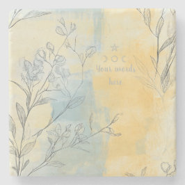 Create Your Own Misty Sunshine Floral Minimilist Steinuntersetzer