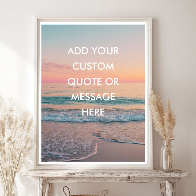 Create Your Own Motivational Quote - Pastel Sunset Poster (Create Your Own Motivational Quote - Pastel Sunset Poster)