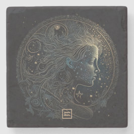 Create Your Own Mystical Aquarius Steinuntersetzer