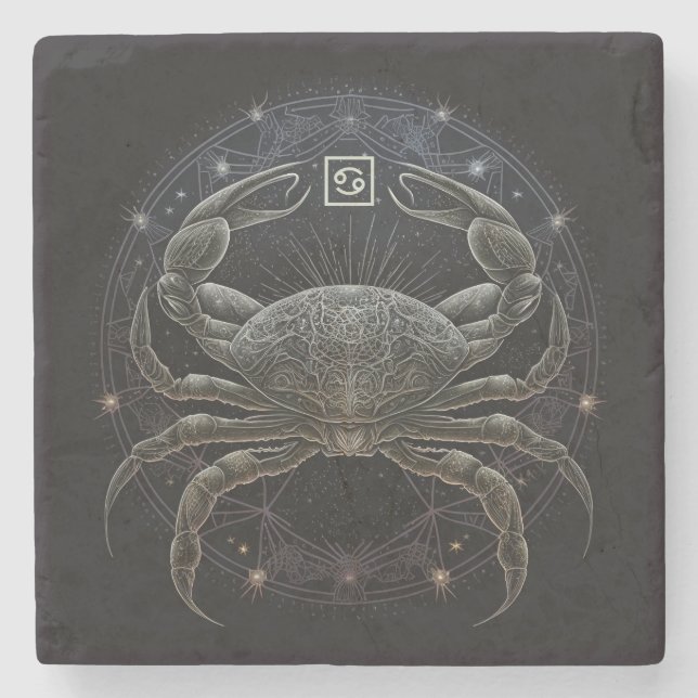 Create Your Own Mystical Cancer Steinuntersetzer (Vorderseite)