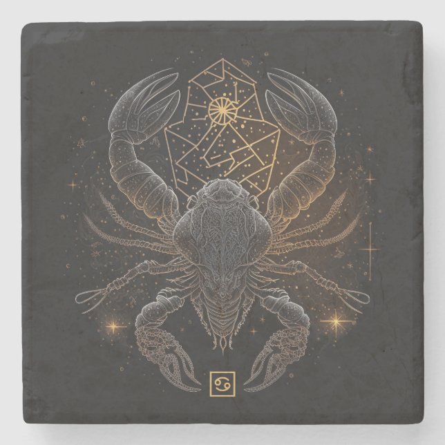 Create Your Own Mystical Cancer Steinuntersetzer (Vorderseite)