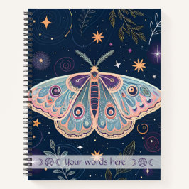 Create Your Own Mystical Celestial Meadow Moth Notizbuch