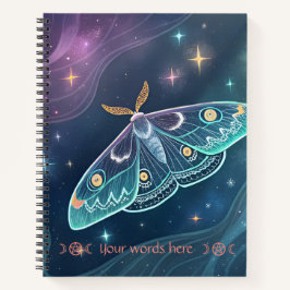 Create Your Own Mystical Celestial Moth Notizbuch