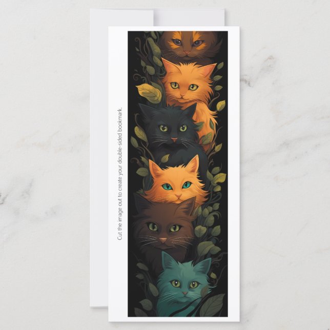Create Your Own Mystical Kittens Bookmark Card (Vorderseite)