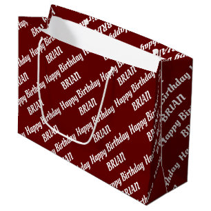 Create Your Own Name Birthday Large Gift Bag Große Geschenktüte
