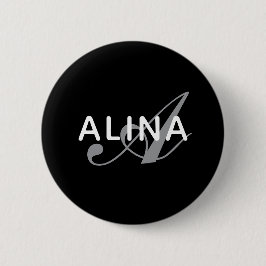 Create Your Own Name Monogra Design 2¼UV Resistant Button