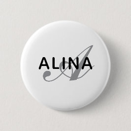 Create Your Own Name Monogra Design 2¼UV Resistant Button