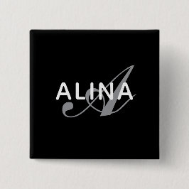 Create Your Own Name Monogram Design 2'' Square Button