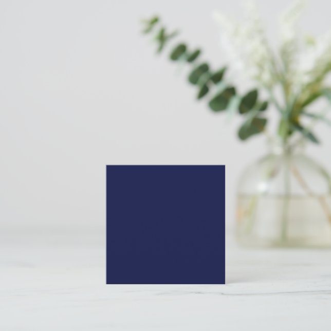 Create Your Own navy blue Custom personalized Quadratische Visitenkarte (Stehend Vorderseite)
