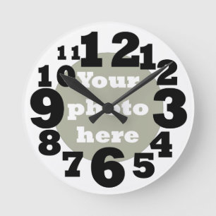 Create your own numbered photo runde wanduhr