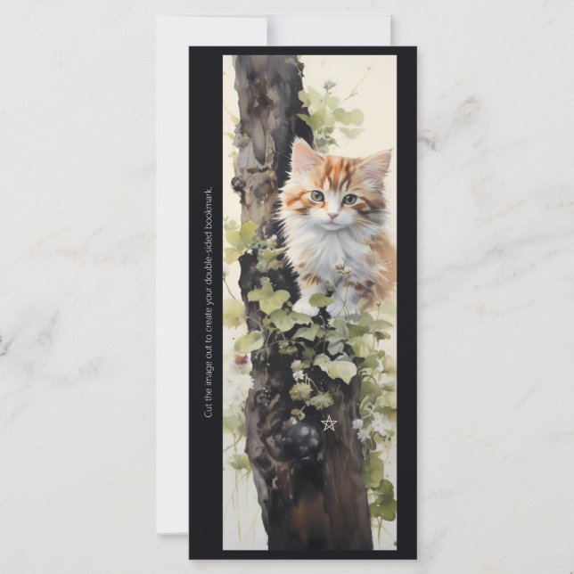 Create Your Own Orange Kitten Ivy Bookmark Card (Vorderseite)