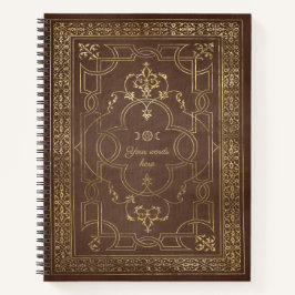 Create Your Own Ornate Gilded Umber Brown Notizbuch