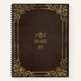 Create Your Own Ornate Golden Brown Notizbuch