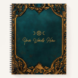 Create Your Own Ornate Teal & Tarnished Gold Notizbuch