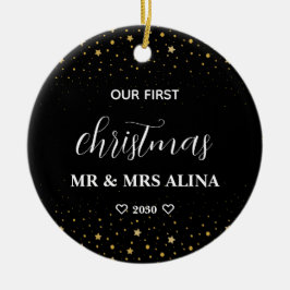 Create Your Own Our First Christmas Married Keramik Ornament