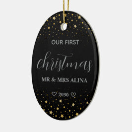 Create Your Own Our First Christmas Married Keramik Ornament
