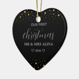 Create Your Own Our First Christmas Married Keramik Ornament